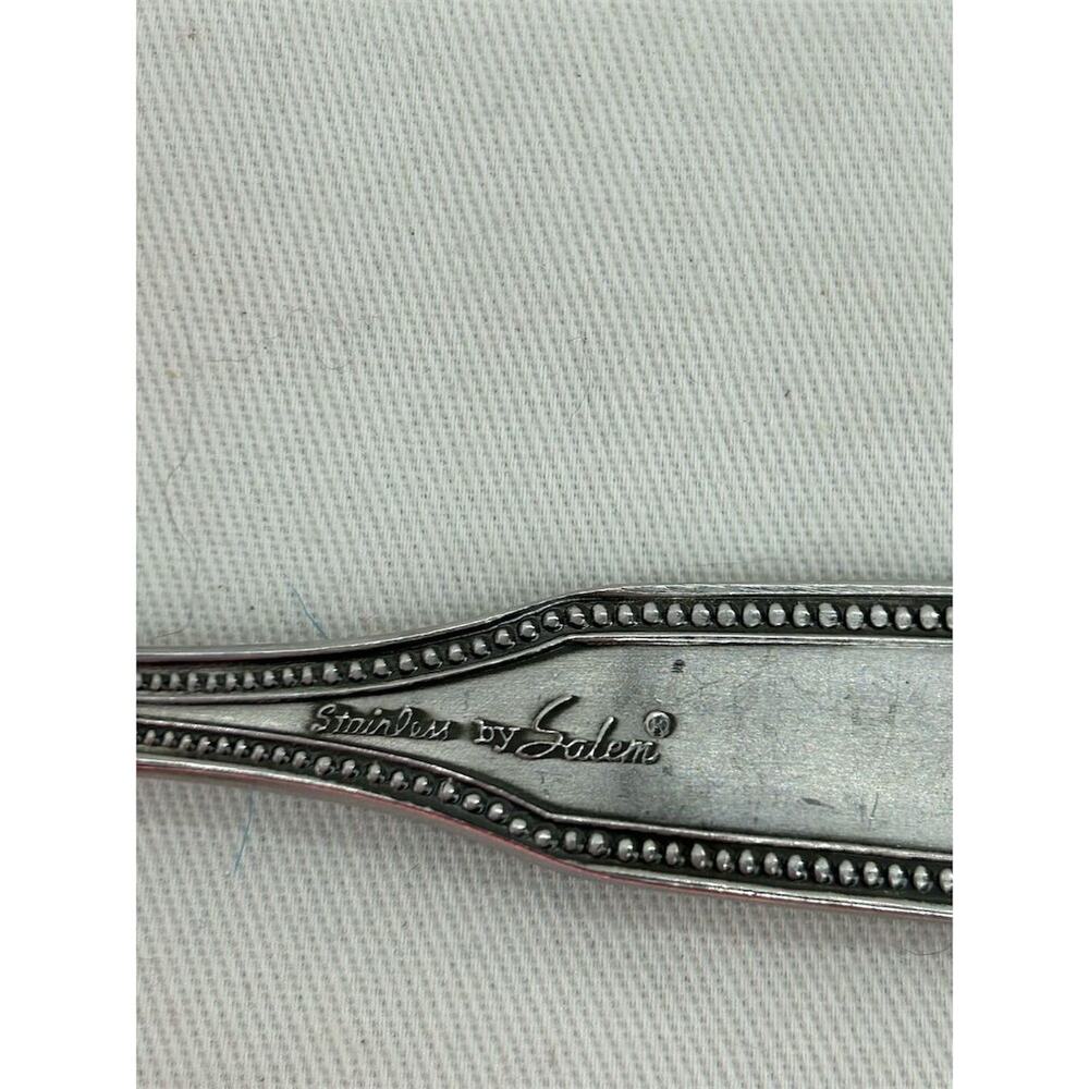 Vintage Salem Stainless Steel Flatware Set Beaded Edge Japan - Picture 3 of 3